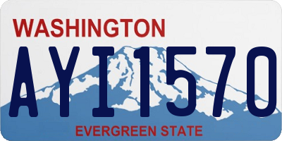 WA license plate AYI1570