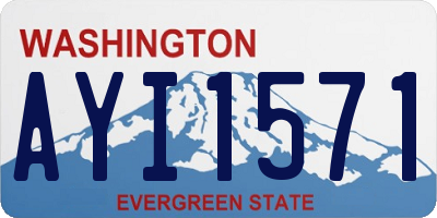 WA license plate AYI1571