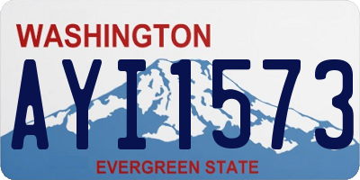 WA license plate AYI1573