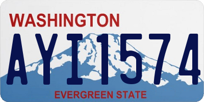 WA license plate AYI1574