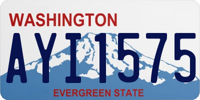 WA license plate AYI1575