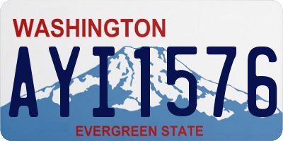 WA license plate AYI1576