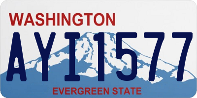 WA license plate AYI1577