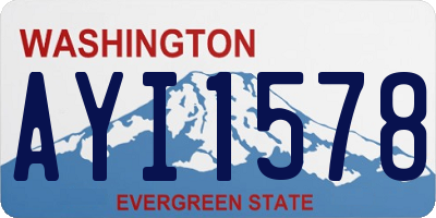 WA license plate AYI1578