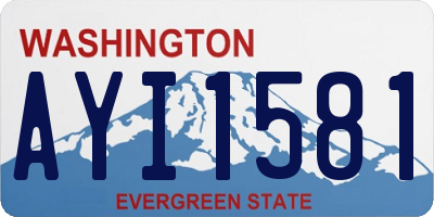 WA license plate AYI1581