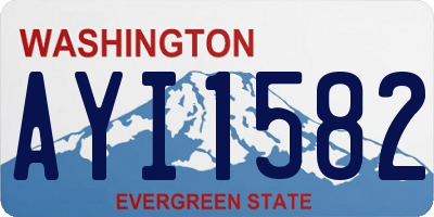 WA license plate AYI1582