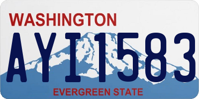 WA license plate AYI1583