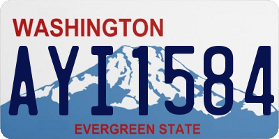 WA license plate AYI1584