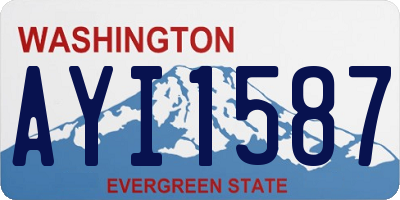 WA license plate AYI1587