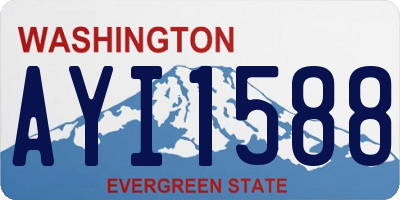 WA license plate AYI1588