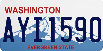 WA license plate AYI1590