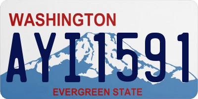 WA license plate AYI1591