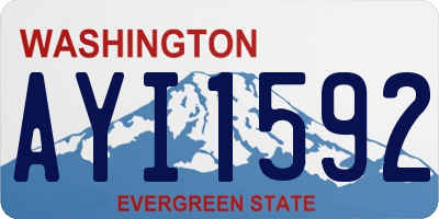 WA license plate AYI1592