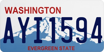 WA license plate AYI1594