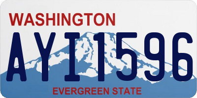 WA license plate AYI1596
