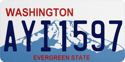 WA license plate AYI1597