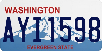WA license plate AYI1598