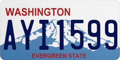 WA license plate AYI1599