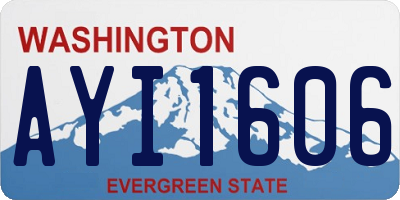 WA license plate AYI1606