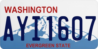 WA license plate AYI1607