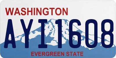 WA license plate AYI1608