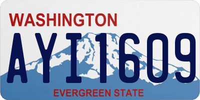 WA license plate AYI1609