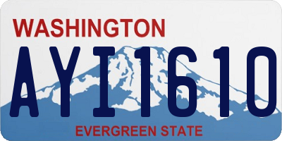 WA license plate AYI1610