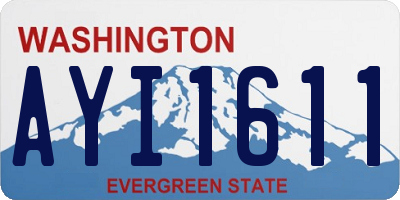 WA license plate AYI1611