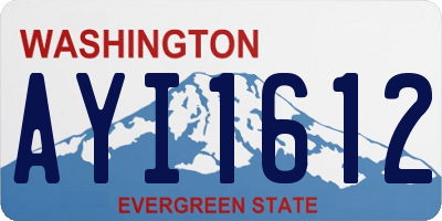 WA license plate AYI1612