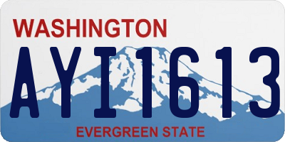 WA license plate AYI1613