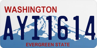 WA license plate AYI1614