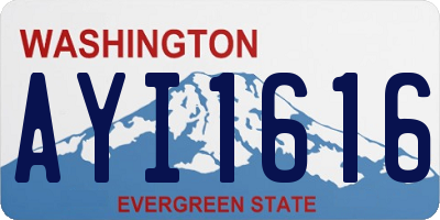 WA license plate AYI1616