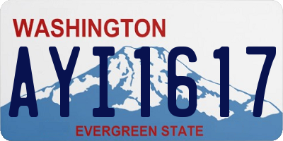 WA license plate AYI1617