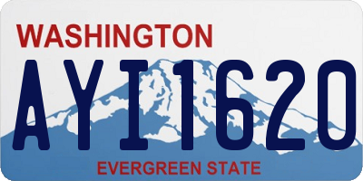WA license plate AYI1620