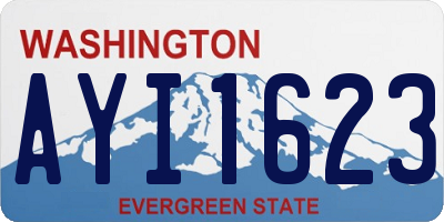 WA license plate AYI1623