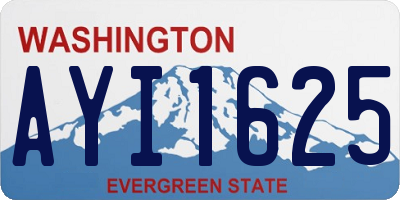 WA license plate AYI1625