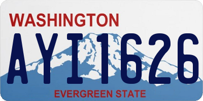 WA license plate AYI1626
