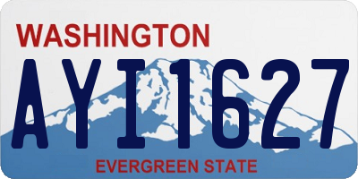 WA license plate AYI1627
