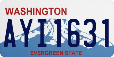 WA license plate AYI1631