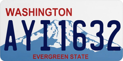 WA license plate AYI1632