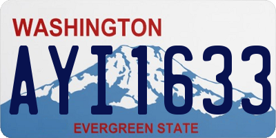 WA license plate AYI1633