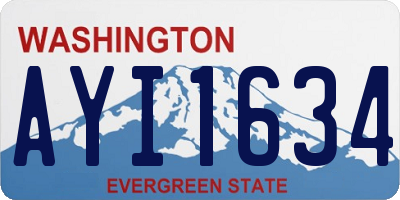 WA license plate AYI1634