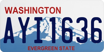 WA license plate AYI1636