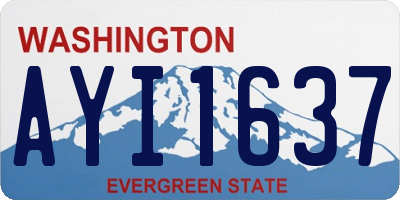 WA license plate AYI1637