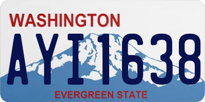WA license plate AYI1638