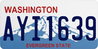 WA license plate AYI1639