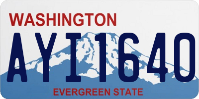 WA license plate AYI1640