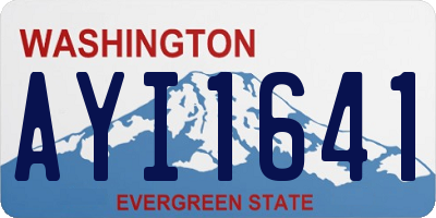 WA license plate AYI1641