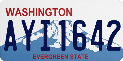 WA license plate AYI1642