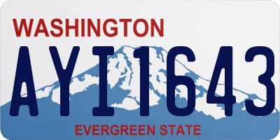 WA license plate AYI1643